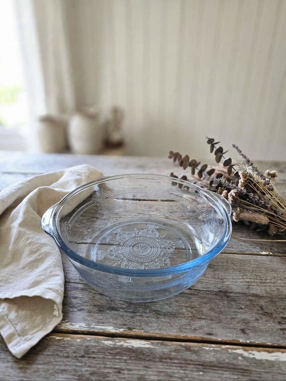 Vintage Fire-King Sapphire Blue Philbe Glass Bowl | Anchor Hocking Mid-Century